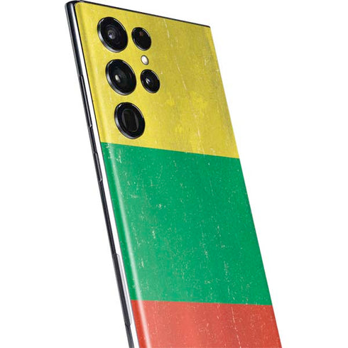 Lithuania Flag Distressed Galaxy S22 Ultra Skin